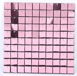 Декоративная панель Пайетки, 30*30 см, Розовый, Металлик, 1 шт.