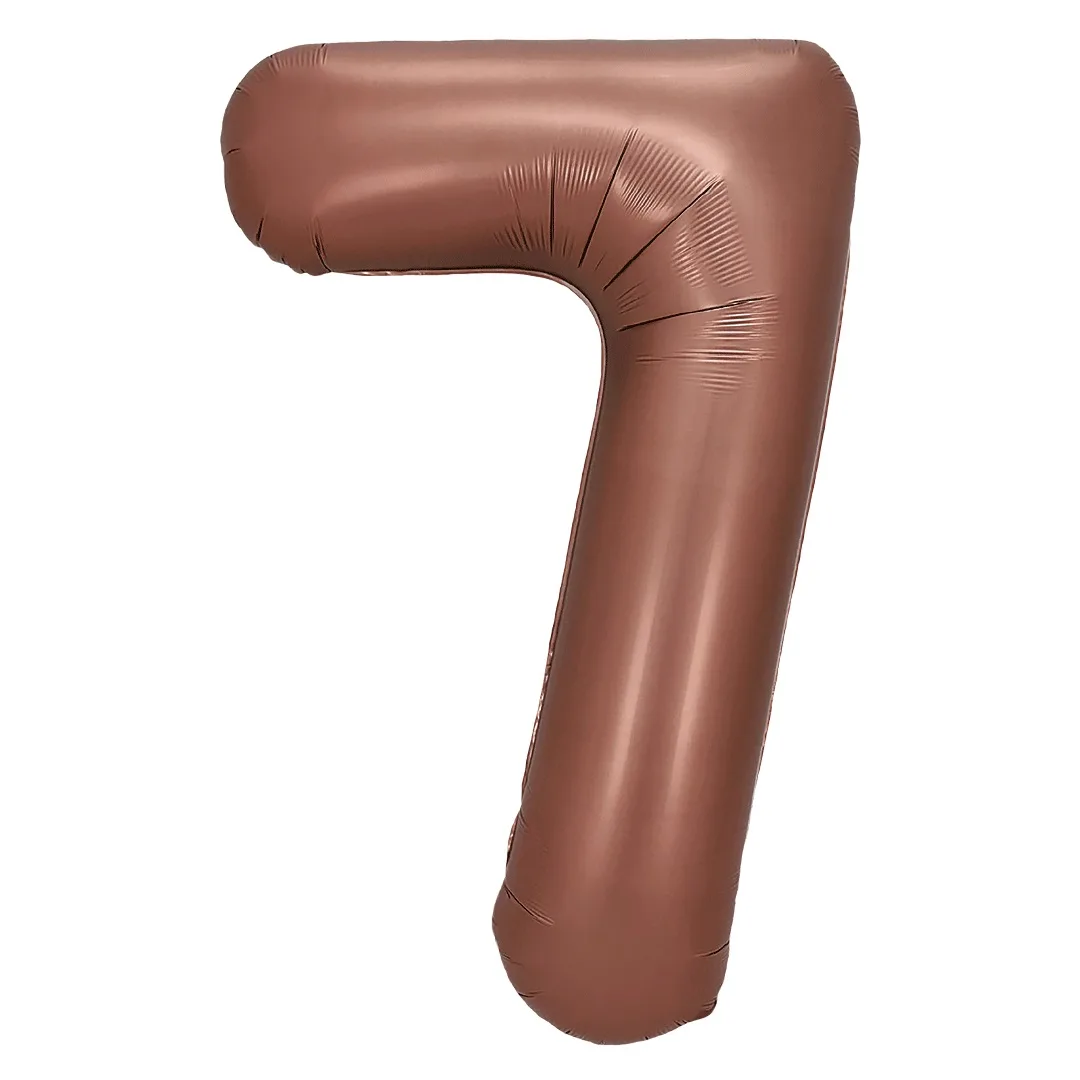 F 32"/81см Цифра, 7 Шоколадный, 1 шт. в уп.,(Китай)