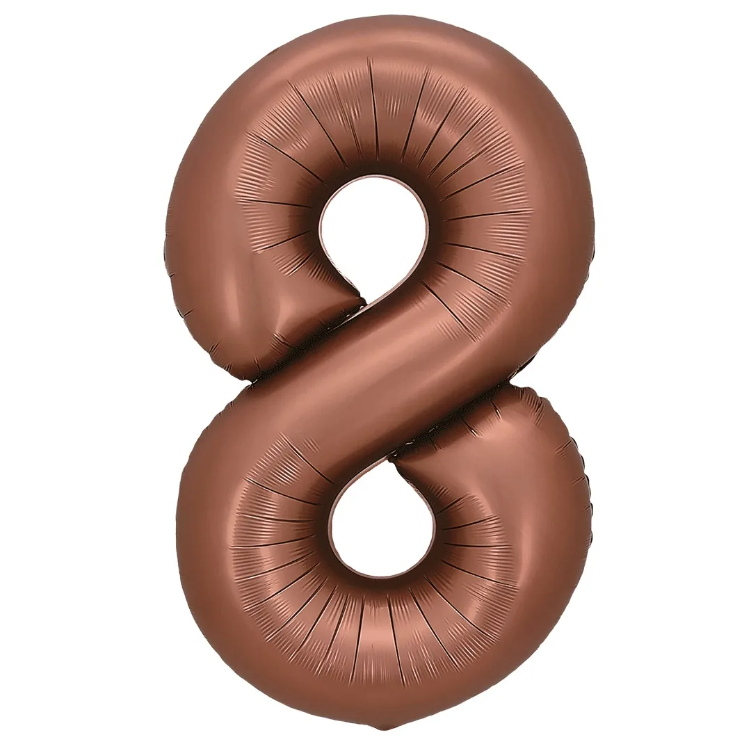 F 32"/81см Цифра, 8 Шоколадный, 1 шт. в уп.,(Китай)