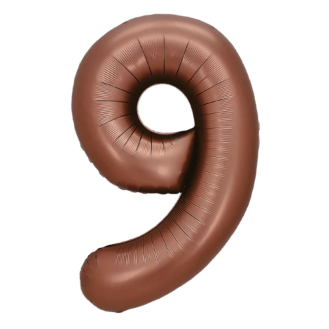 F 32"/81см Цифра, 9 Шоколадный, 1 шт. в уп.,(Китай)