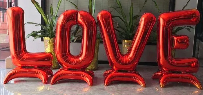 К 34" Буквы LOVE красные 85 см (Китай)