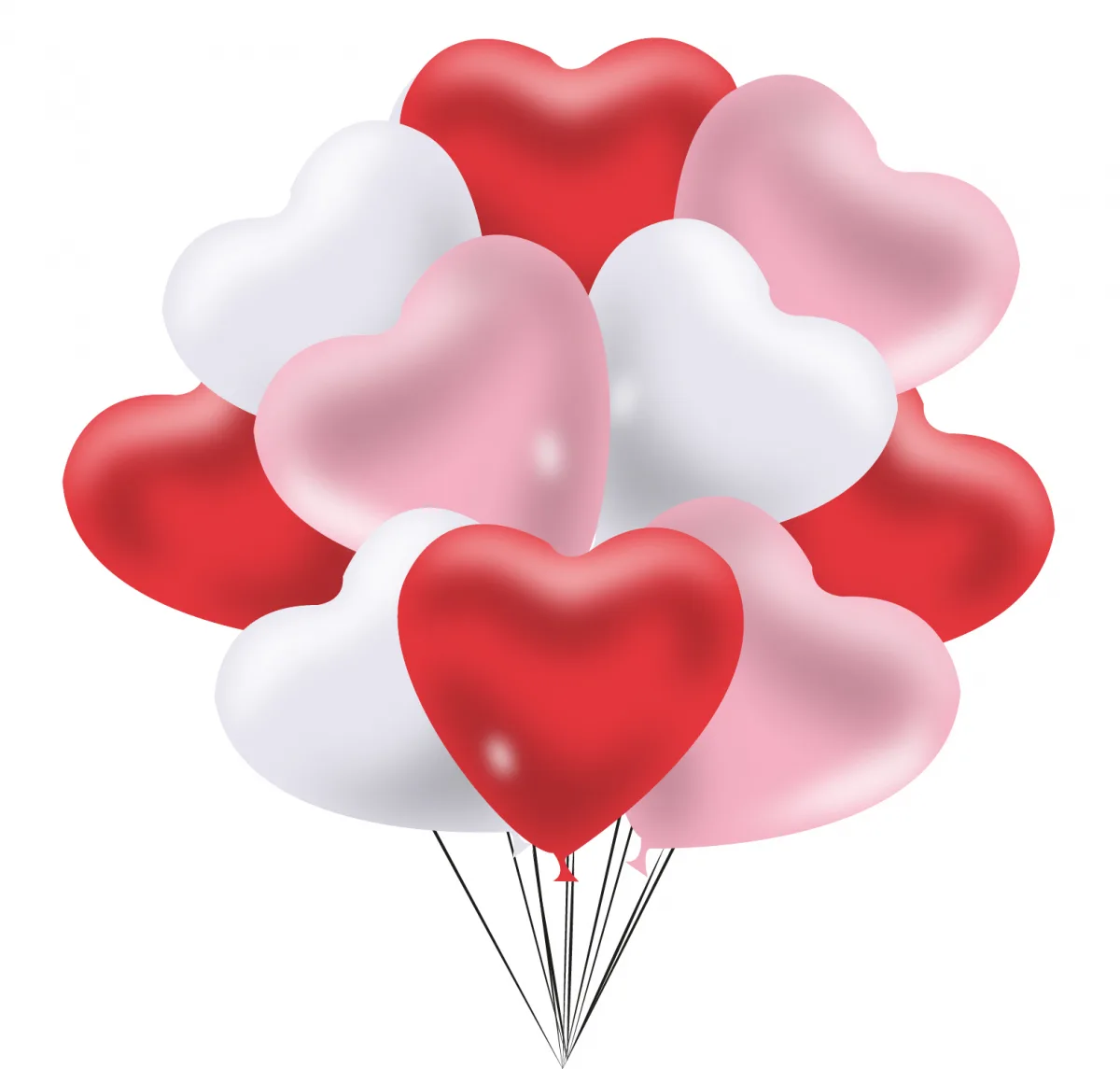 Б 12"/30см Сердце Металлик ассорти /50 шт./ (Таиланд)