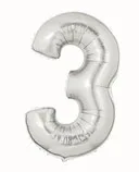 B 40 Цифра "3" серебро / Three / 1 шт / (США)