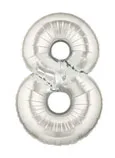 B 40 Цифра "8" серебро / Eight / 1 шт / (США)