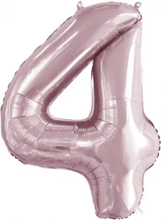 F 34"/86см Цифра, 4, Slim, Светло-розовый, 1 шт. в упак. (Китай)