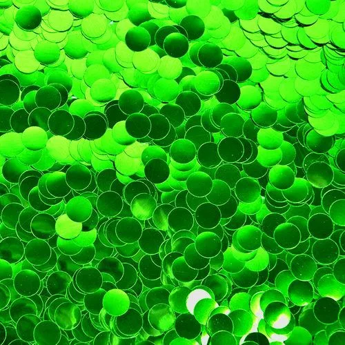 Конфетти фольга Круги 2 см зеленые (100 гр/уп.) (для шаров)