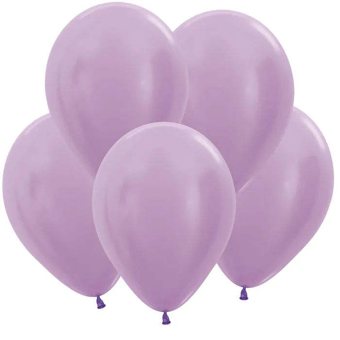 S Перламутр 5"/13см Сиреневый / Lilac / 100 шт. / (Колумбия)