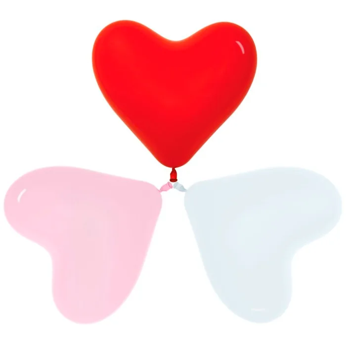 S Сердца 12"/30см Ассорти / Assorted / 100 шт. / (Колумбия)