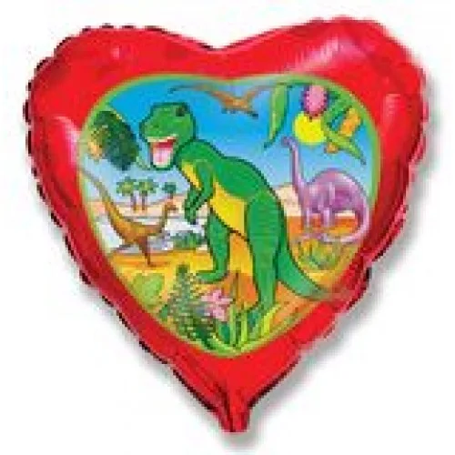 И 18 Сердце Динозавры/Dinos /  1 шт / (Испания)