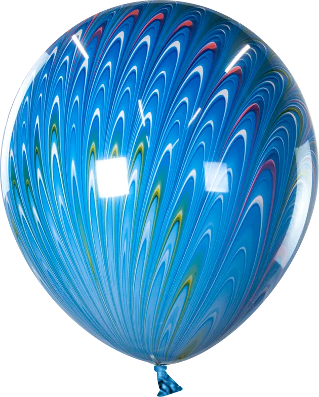 К 18''/46 см Павлин, Синий, агат, 1 шт.(Китай)