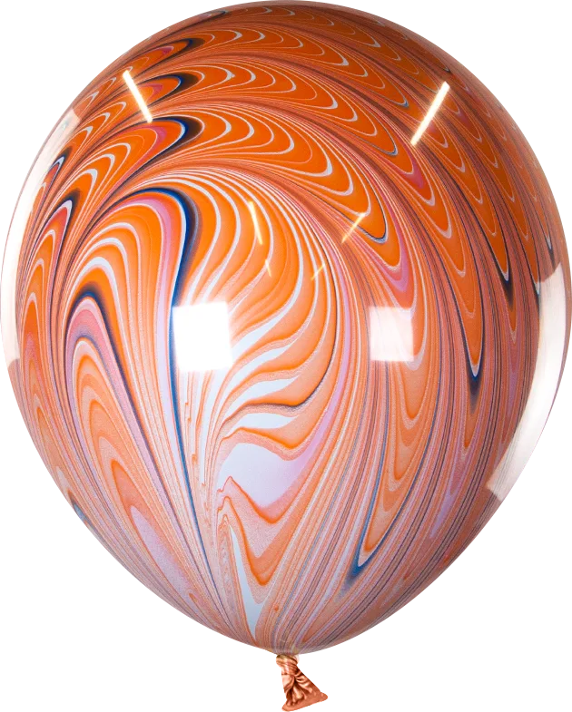 К 18''/46 см Павлин, Оранжевый, агат, 1 шт.(Китай)