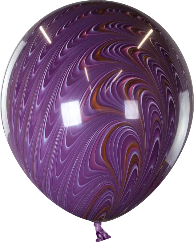 К 18''/46 см Павлин, Фиолетовый, агат, 1 шт.(Китай)