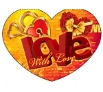 Валентинка 60х58 Сердечки With love! (20 шт.)