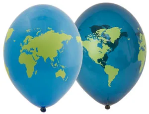 В 14"/36 см Земной шар, 25 шт.(Бельгия)