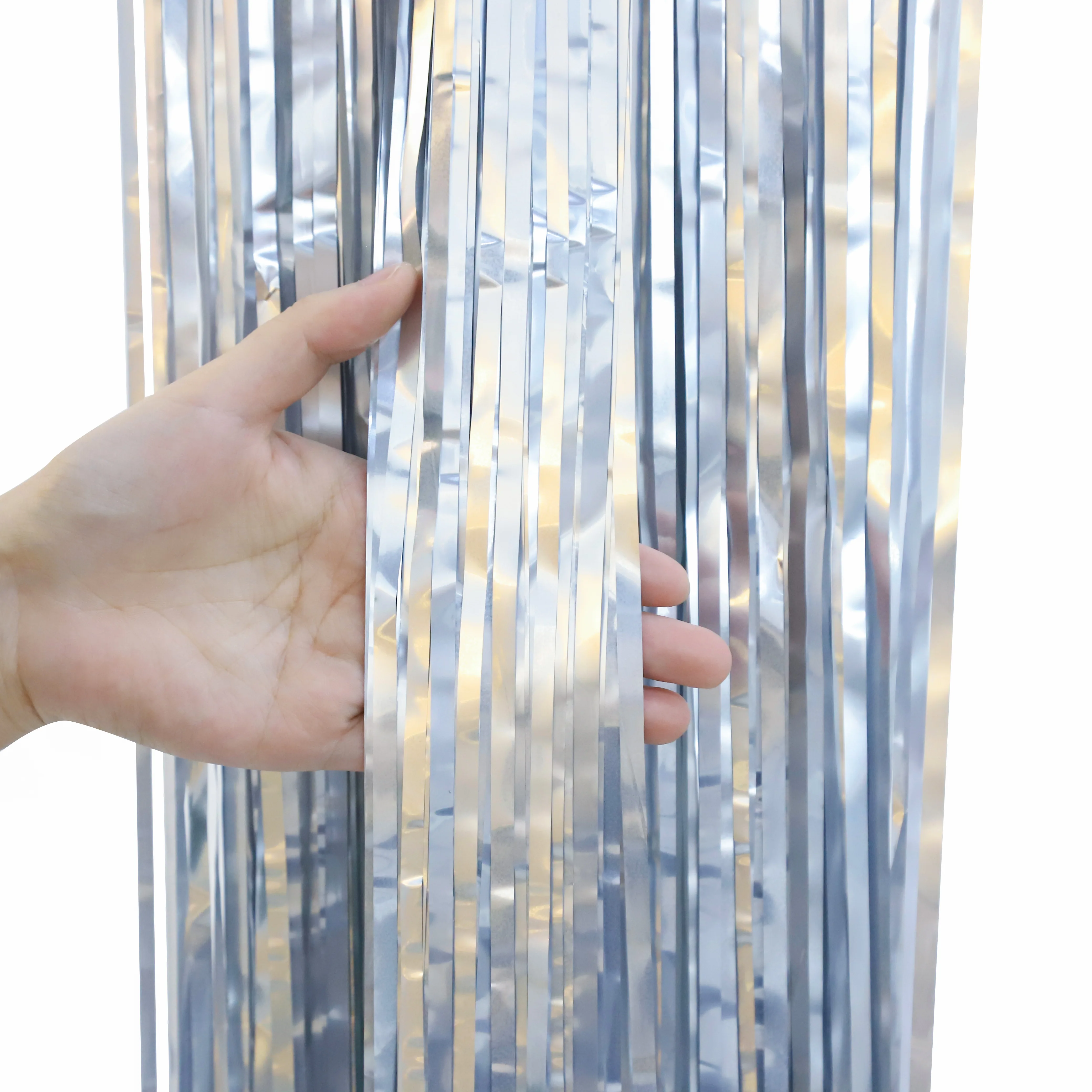 Занавес Дождик Серебро, Матовый, 100*200 см, 1 шт.