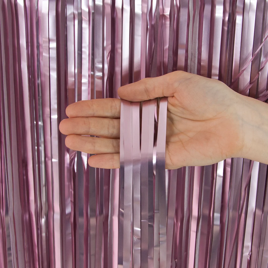 Занавес Дождик Розовый, Матовый, 100*200 см, 1 шт.