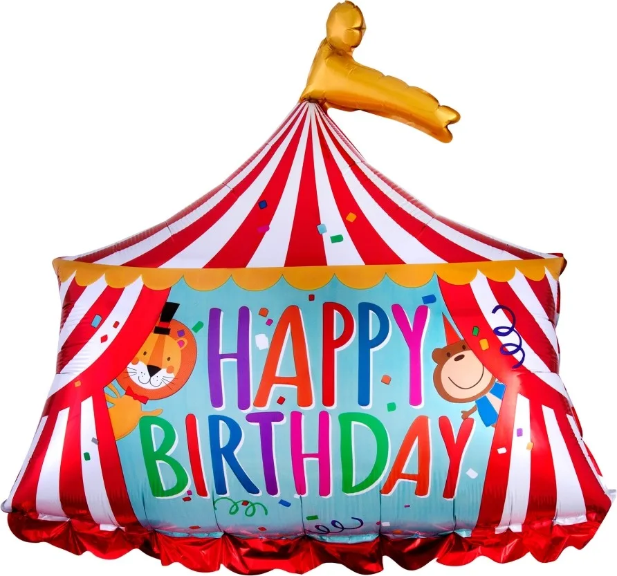 F 27"/69см Цирк Шапито, С Днем Рождения, 1 шт.(Китай)