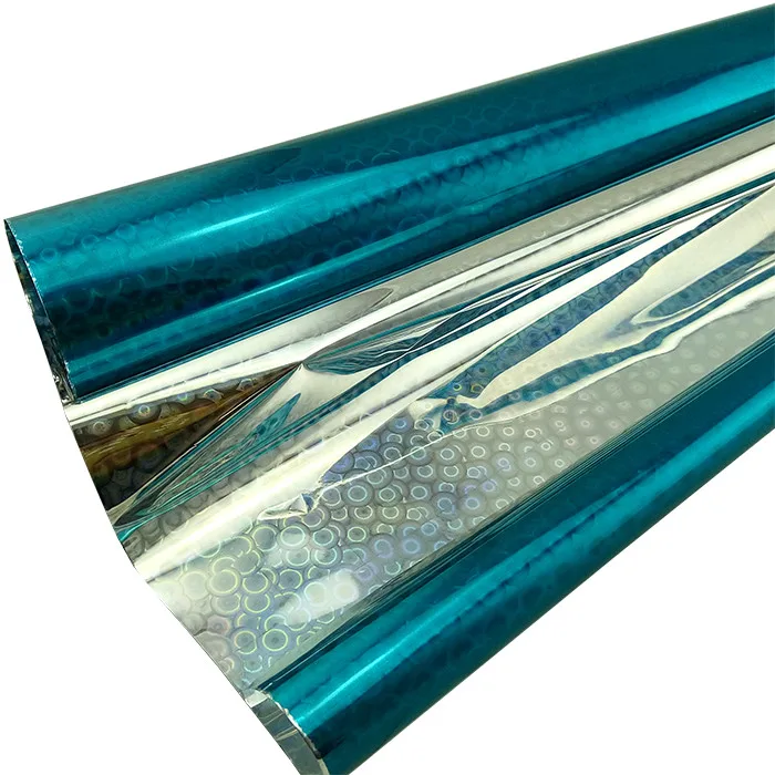 Пленка Голография Бирюзовая / рулон 70 см*7,1 м 40 мкм (Россия)