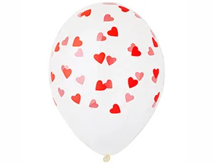 В 14"/36см Сердца красные/25 шт./(Бельгия)