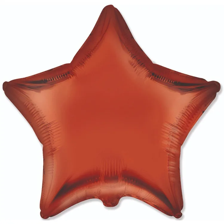 И 18"/46см  Звезда, Оранжевый, Сатин, 1 шт. (Испания)