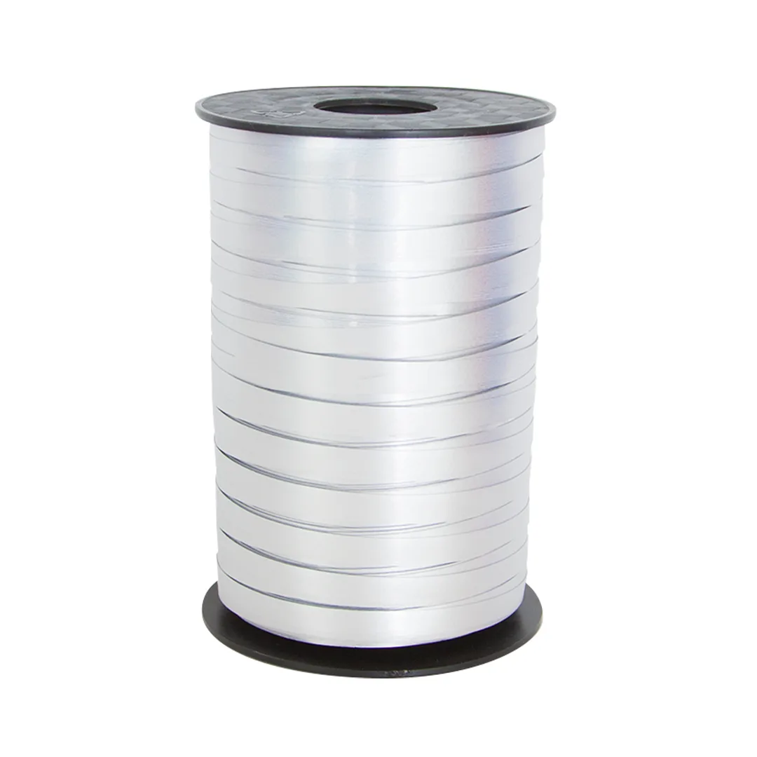 Лента полипропиленовая (0,5 см*250 м) Серебро, Матовый металл, 1 шт.