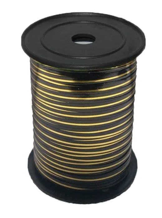 Лента с Золотой полоской	бобина 0,5 см / 250 м Черная (Россия)