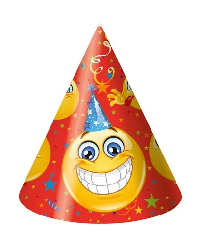 Колпак 16см. (6 шт.) Смайлы