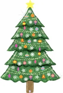 G 60"/152 см.  Новогодняя елка, Голография, 1 шт. в упак. (Италия)