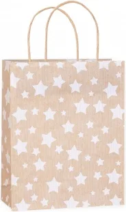 Пакет подарочный, Звездопад, Крафт, 32*26*12 см, 1 шт.