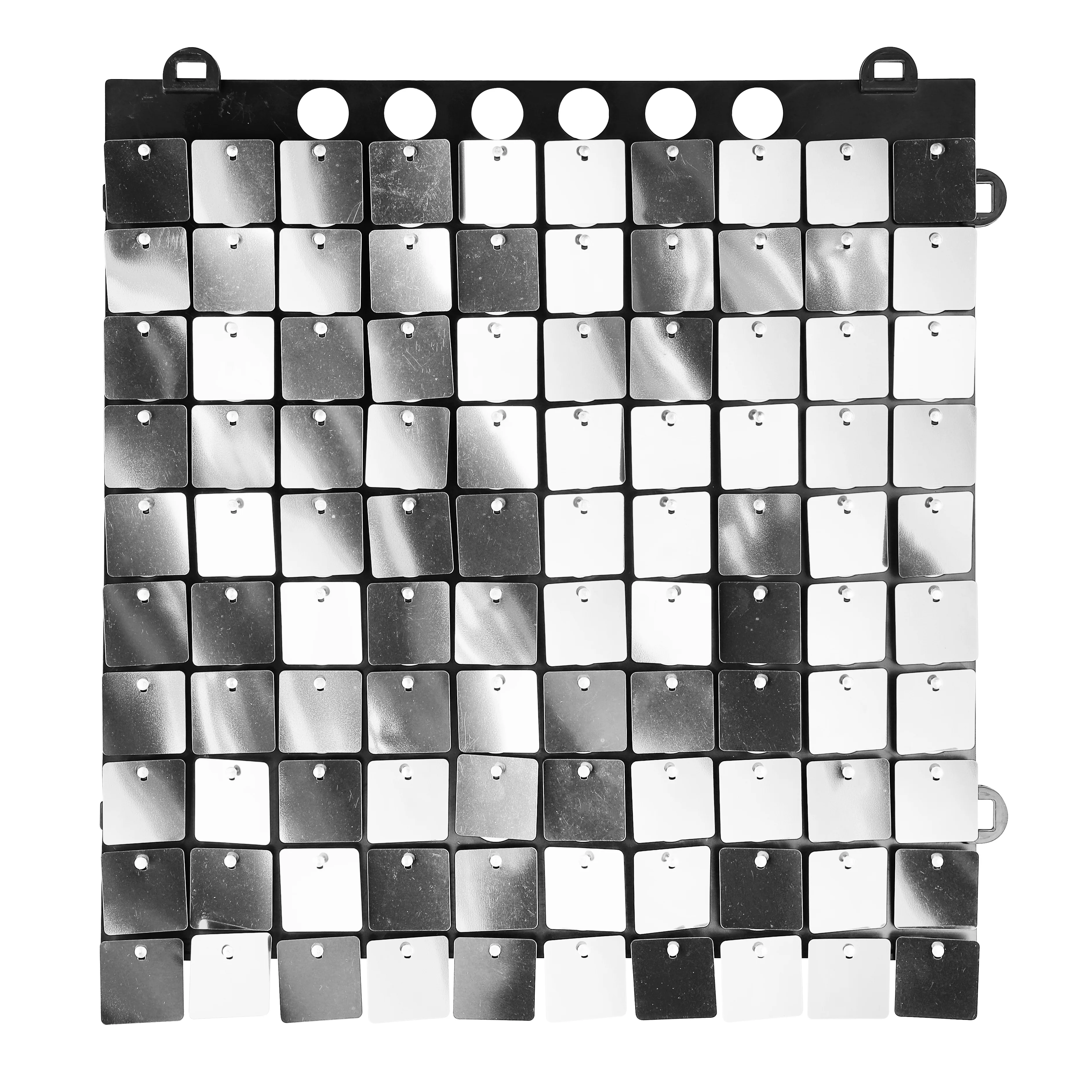 Декоративная панель Пайетки, 30*30 см, Серебро, Металлик, 1 шт.