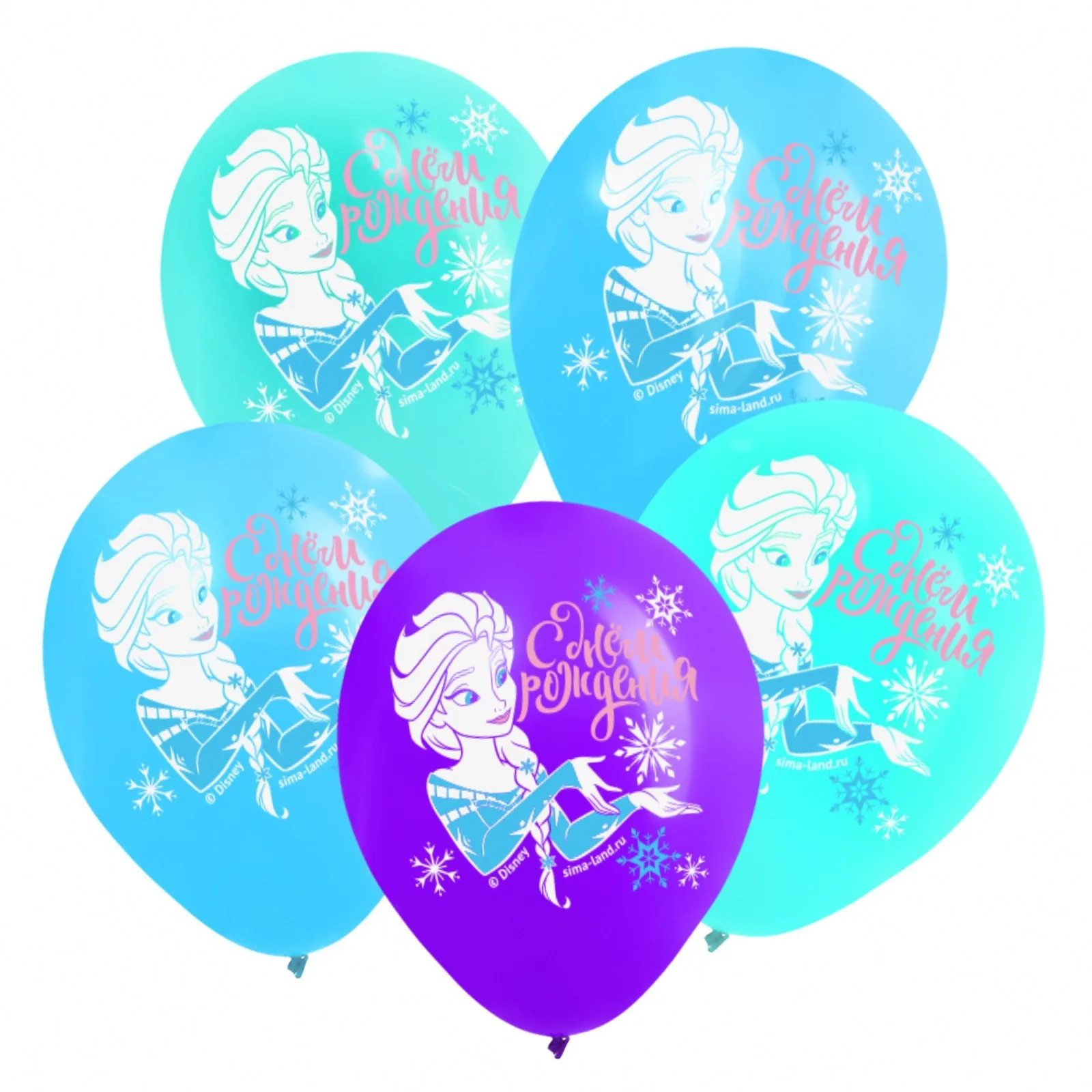 К 12''/30 см "С Днем Рождения", Холодное Сердце 5 шт.(Китай)