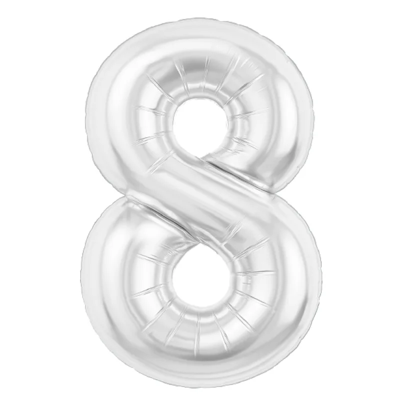 Р 40"/102см Цифра, 8 Slim, Белый блеск, / 1 шт / (Россия)