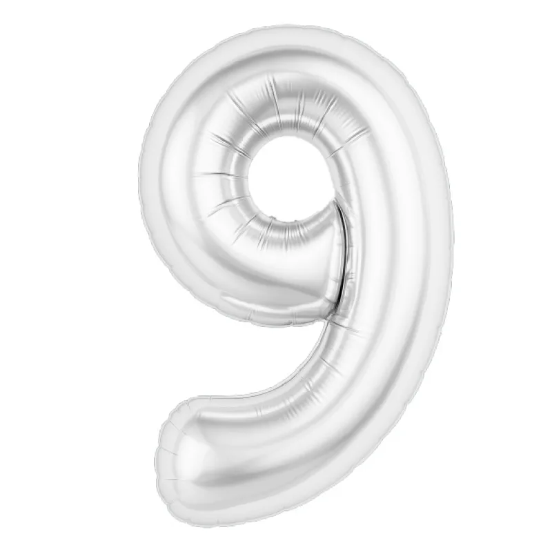 Р 40"/102см Цифра, 9 Slim, Белый блеск, / 1 шт / (Россия)