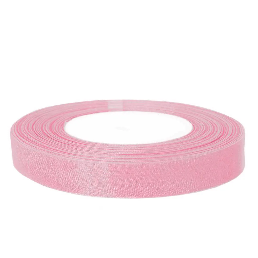 Лента органза (1,2 см*22,85 м) Розовое Золото, 1 шт.