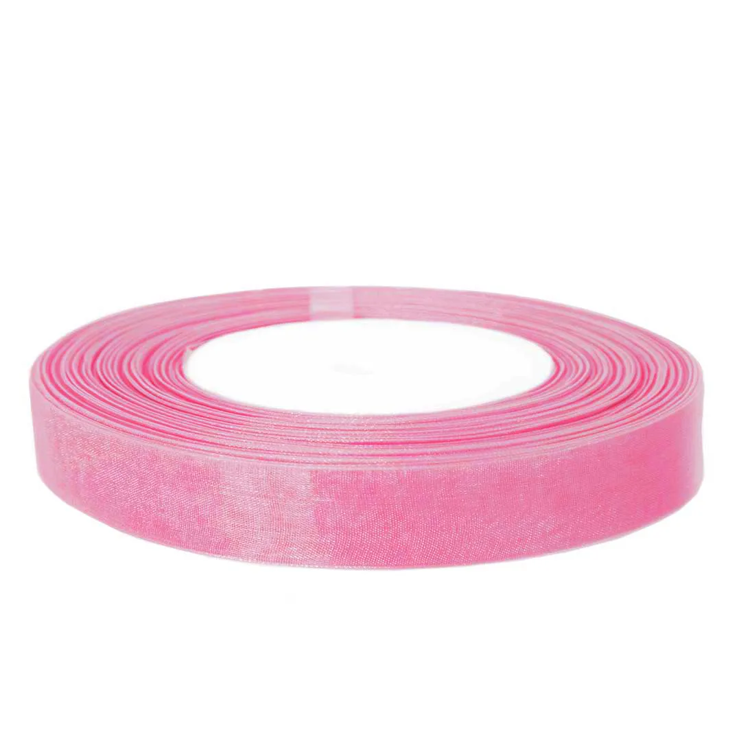 Лента органза (1,2 см*22,85 м) Нежно-розовый, 1 шт.