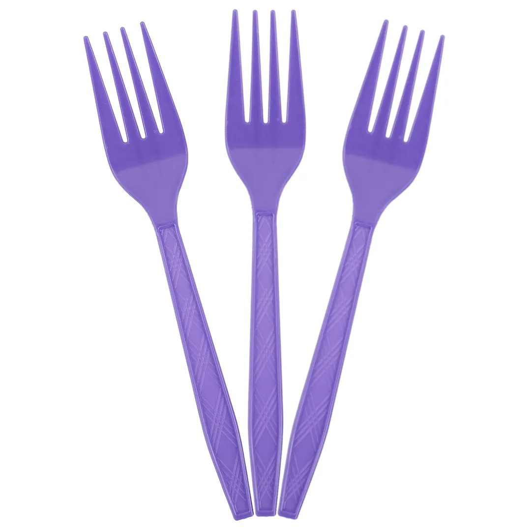 Вилки, Фиолетовый, 15 см, 10 шт. в упак.