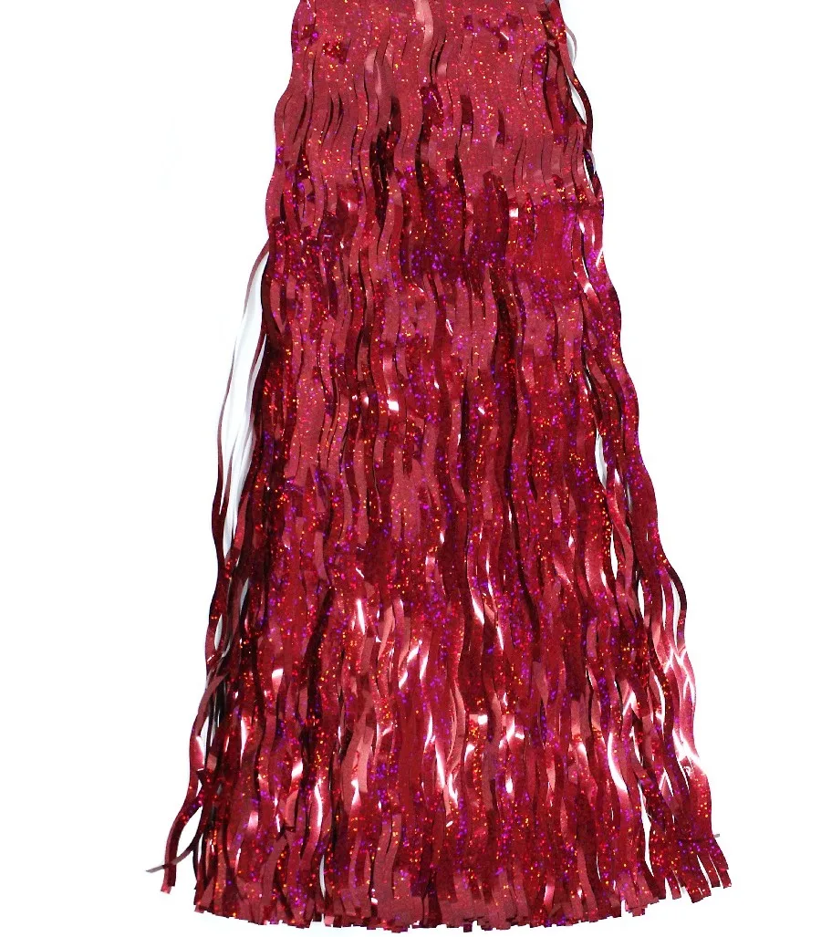 Гирлянда Дождик волнистый, Красный, Голография, 50*50 см, 1 шт.