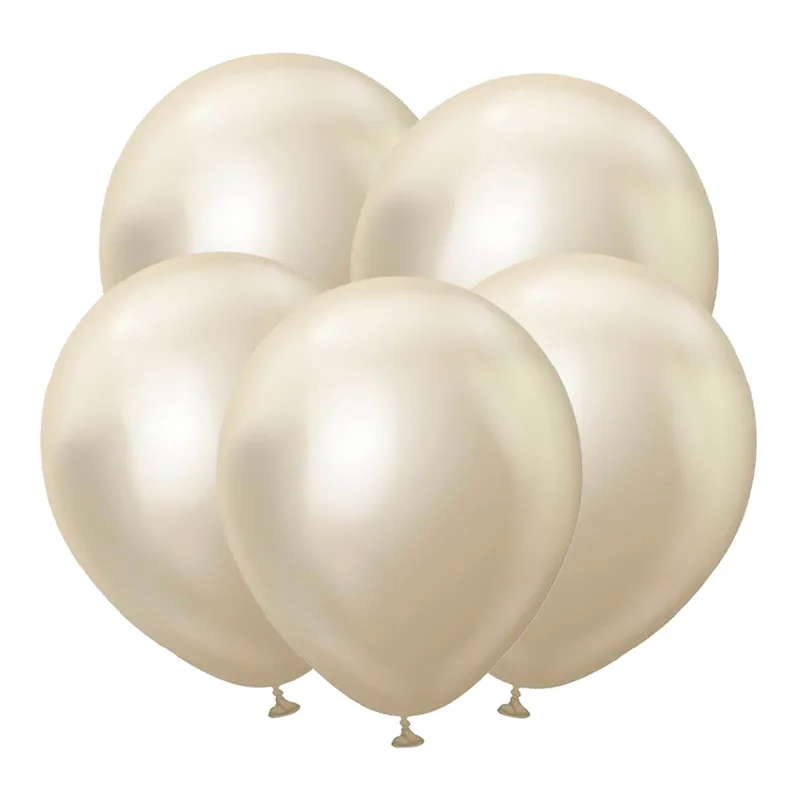 Т 18"/44см Метал, Зеркальные шары, Белое золото 25шт. (Турция)