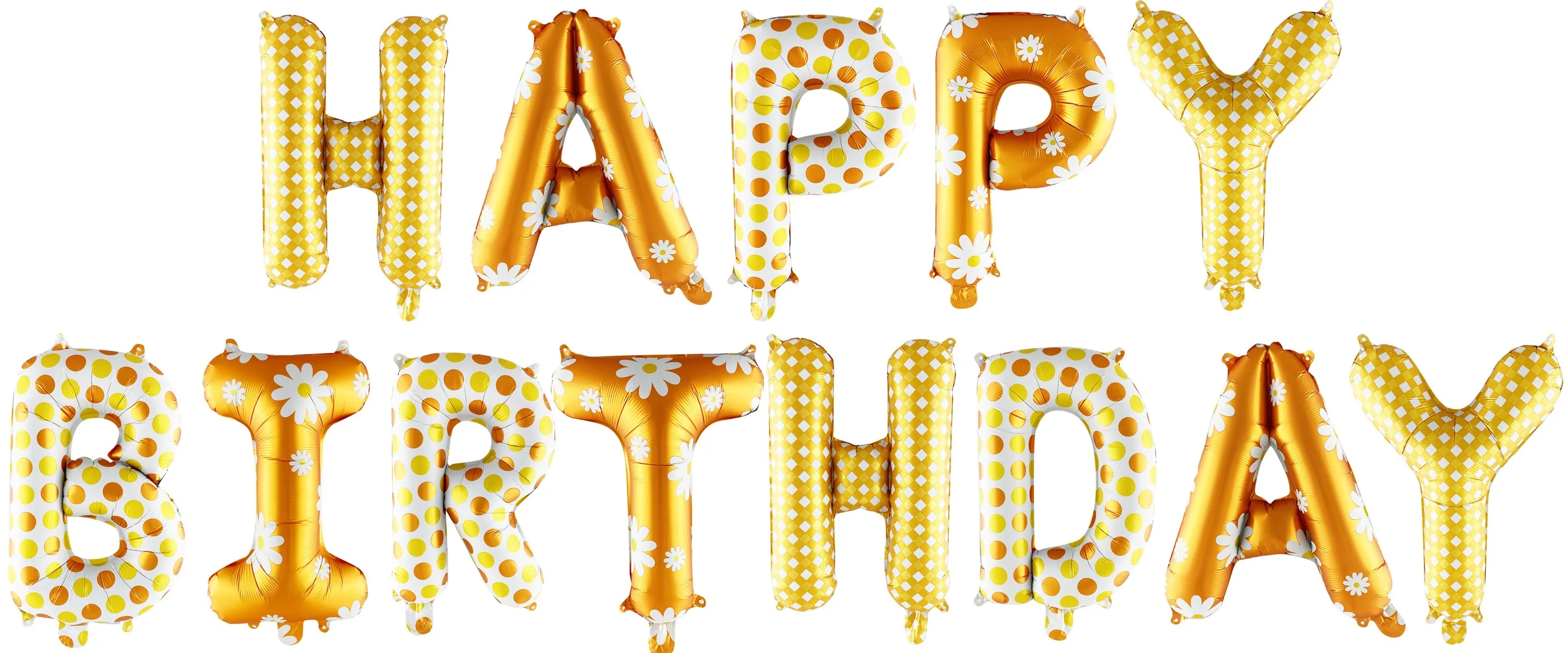 F Набор шаров-букв (16''/41 см) Мини-Надпись "Happy Birthday",1 шт. в упак./ Китай