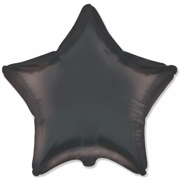 И 18"/46см Звезда,Черный, Сатин, / 1 шт / (Испания)