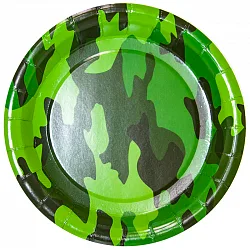 Тарелки Камуфляж, Военный 18 см, (6 шт.)