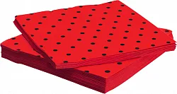 СалфеткиБожья коровка 33*33см, Красный/ 12 шт./