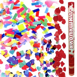 Пневмохлопушка 60 см. ассорти из бумажного конфетти и лепестков роз