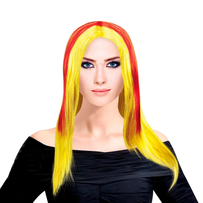 Парик "Супер Медиум Микс" Огненно-желтый / 1 шт./ Китай