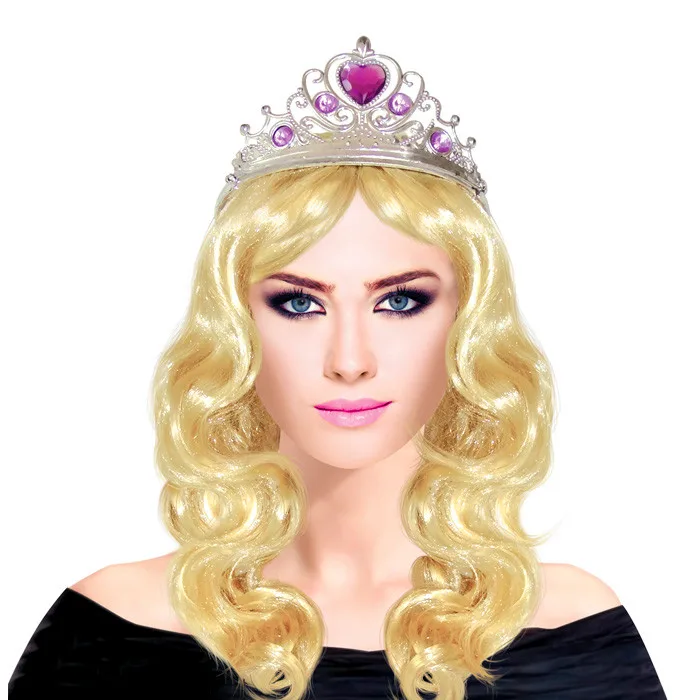 Парик "Принцесса с тиарой" Блондинка/ 1 шт./ Китай