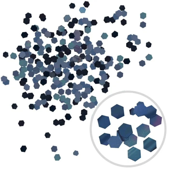 Глиттер "Блестки" лазерный Черный 6 мм/100 г./ (Китай)