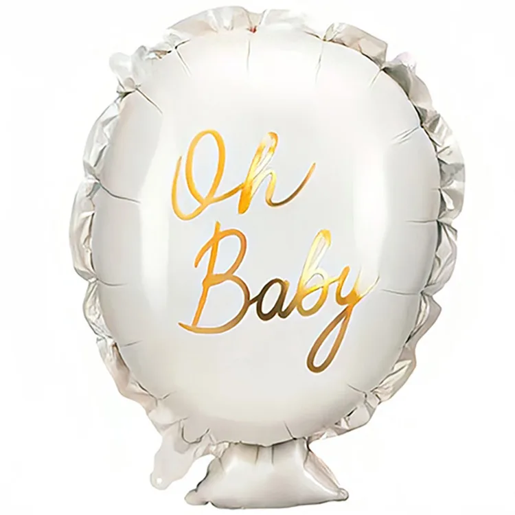 К 25"/64 см BABY Шарик белый, 1 шт. (Китай)