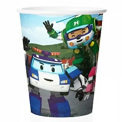 Стаканчики, Робокар Поли, 180мл., 6 шт.