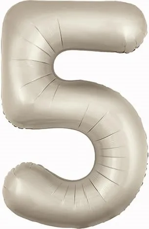 Р 40"/102см Цифра "5" Мистик крем Slim в упаковке / 1 шт / (Россия)