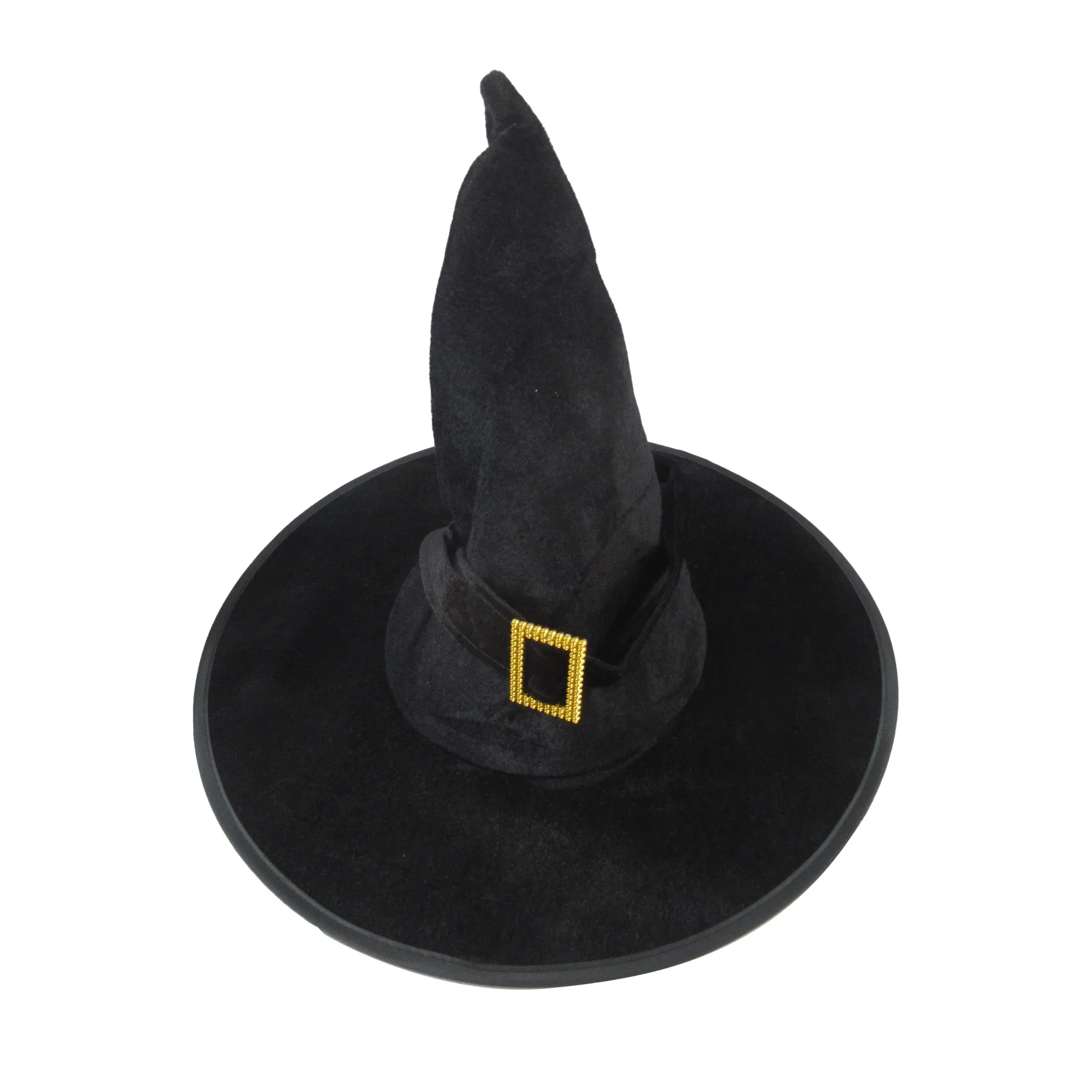 Волшебная Шляпа, с черной лентой и золотой пряжкой, Черный, 1 шт.